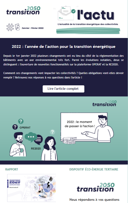 Newsletter Transition 2050 - janv.fev